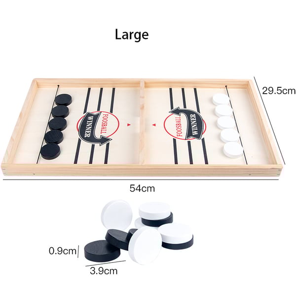 Precision Puck Battle: Wooden Ice Hockey Game marnetic