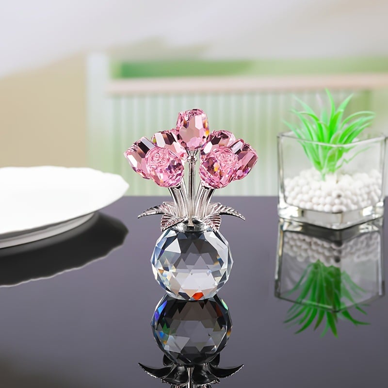 PureBloom – Elegant Glass Rose Decorative Keepsake