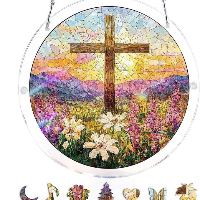 EmeraldFlame –  Acrylic 80 Pcs Suncatcher Puzzle