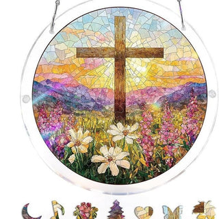EmeraldFlame –  Acrylic 80 Pcs Suncatcher Puzzle