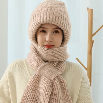 LunaWrap - Elegant Knitted Hooded Scarf
