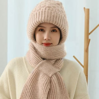 LunaWrap - Elegant Knitted Hooded Scarf