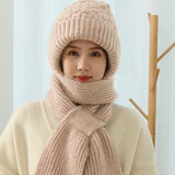 LunaWrap - Elegant Knitted Hooded Scarf
