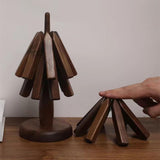 Artistic Walnut Tree Table Mat Set