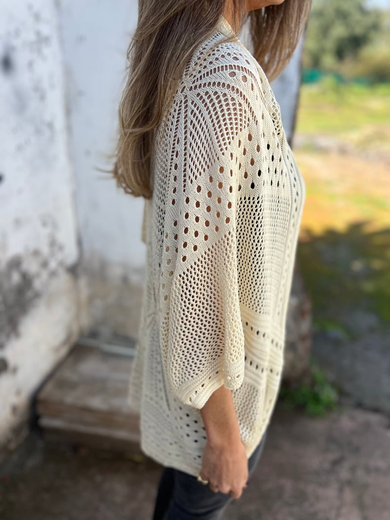 AirLoom – Stylish Hollow Knit Casual Cardigan