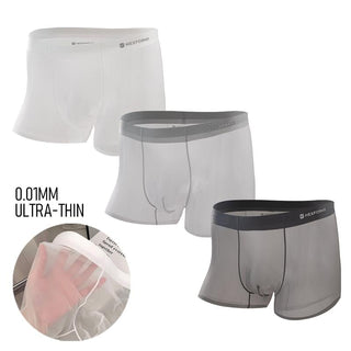 🔥Hot Sale Promotion 49% OFF🎁Summer Comfort Men's Ultra-Thin Cooling Boxer Briefs Lightweight Microfiber Underwear Breathable No-Show Design