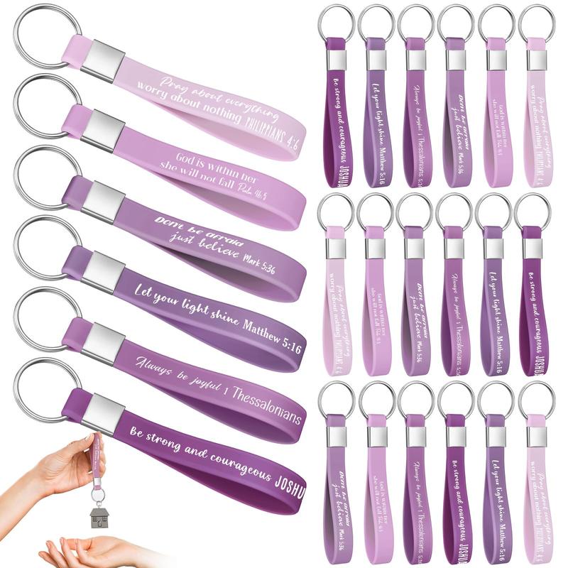 FaithCharm – Bible Verse Keychain Christian Trendy Keychain Wristlet