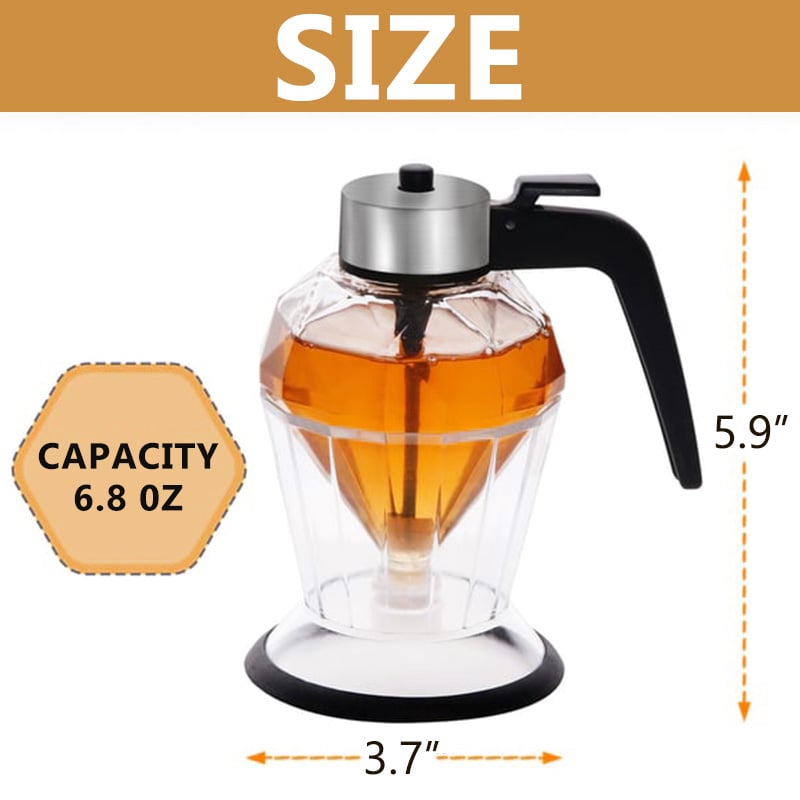 DripFreeGold – Glass Honey Dispenser