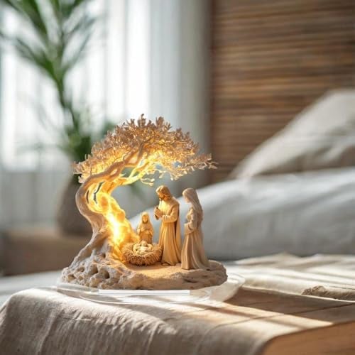 HolyNight – Acrylic Nativity Christmas Centerpiece