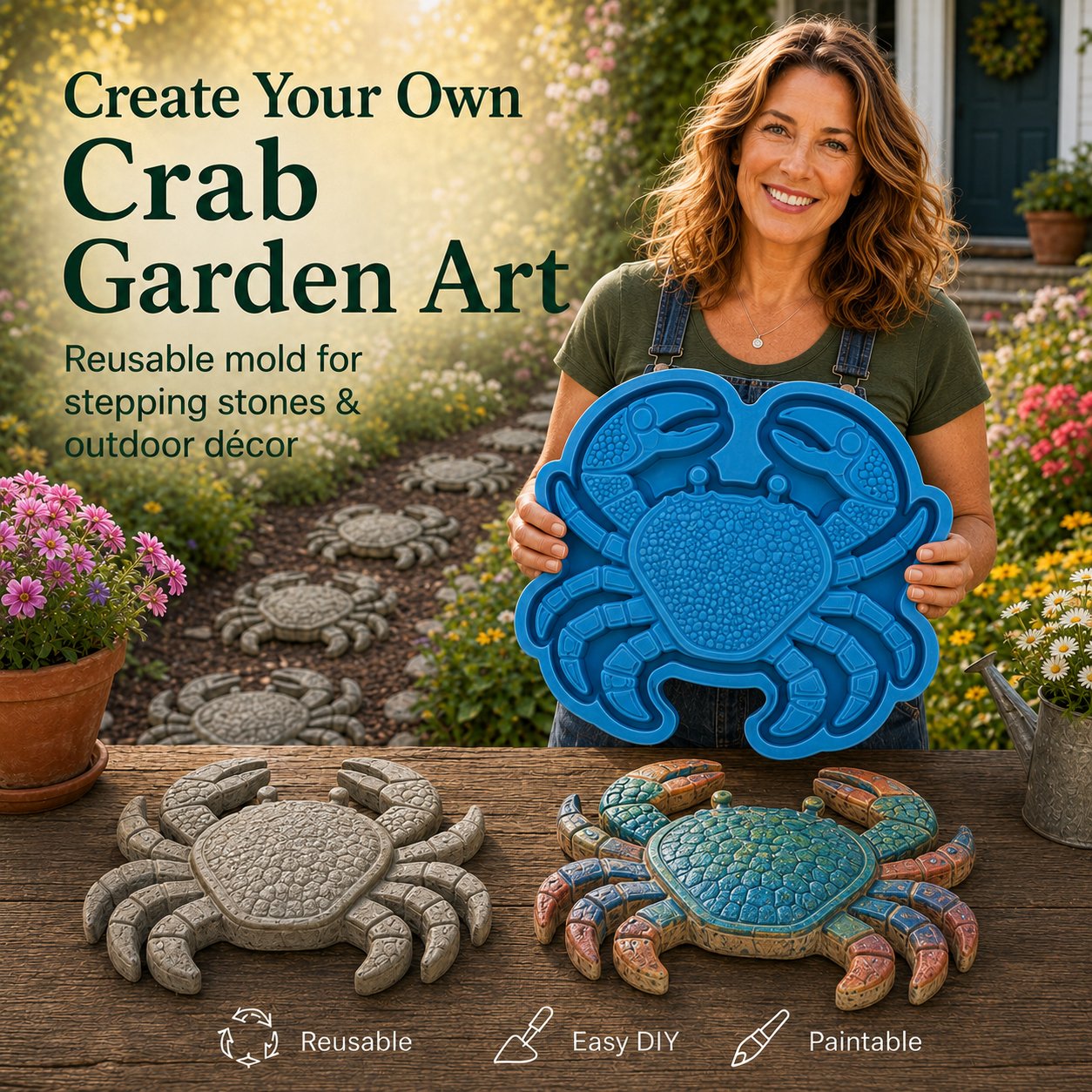 OceanCore – Reusable Coastal Garden Stepping Stone Mold