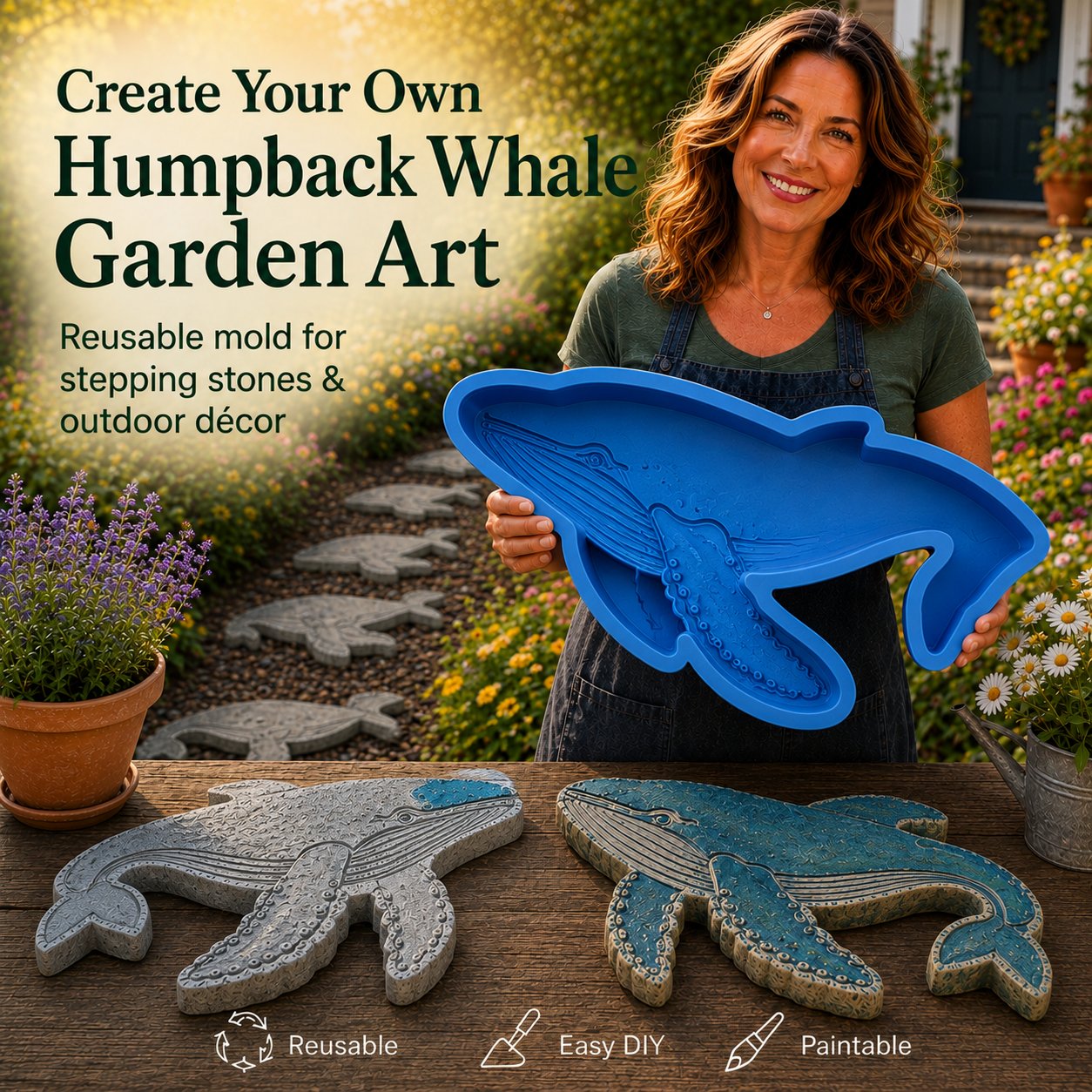 OceanCore – Reusable Coastal Garden Stepping Stone Mold