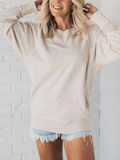 SoftHaven | Textured Rib Pullover for Everyday Comfort