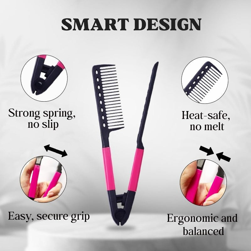 GlowStyle – Heat Resistant V Hair Styling Comb