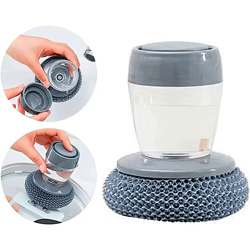 CleanGrip – Comfort Grip Soap-Dispensing Kitchen Scrub