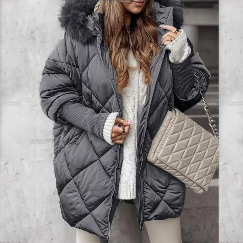 Nordelle – Women’s Patchwork Knit Sleeve Parka