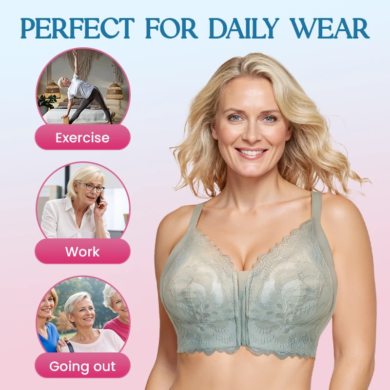 ComfiZip – ZipLacy Front Zip Wireless Lifting Comfort Bra