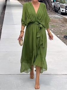 GraceVee | Timeless V-Neck Fashion Dress