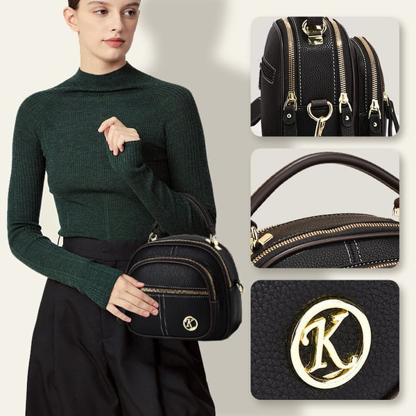 UrbanElegance – Classic Multifunctional Leather Crossbody Bag