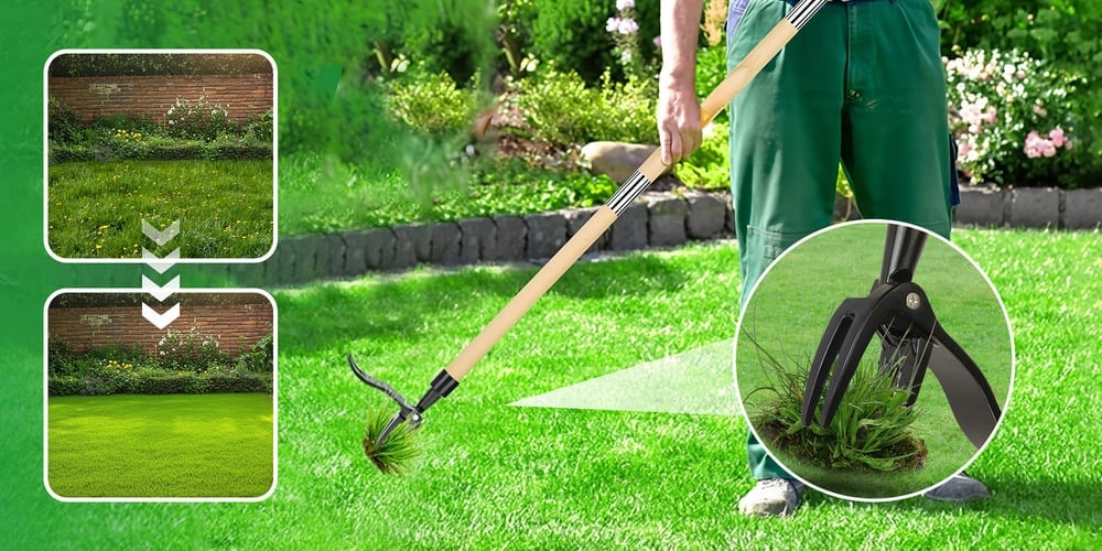 Weed Puller Tool in Action