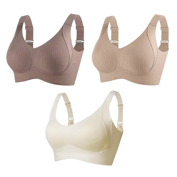 VelvaLuxe - 3-Pack Seamless Wireless Bra | Elegant Lift Without the Wires