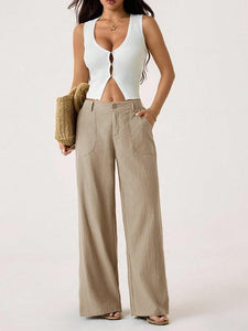 Linenora – Summer Cotton-Linen Palazzo Pants