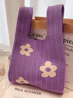 FloraChic – Floral Printed Hollow Design Handbag