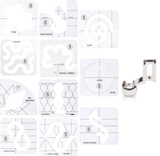 StitchGuide – Free Motion Garment Ruler Set