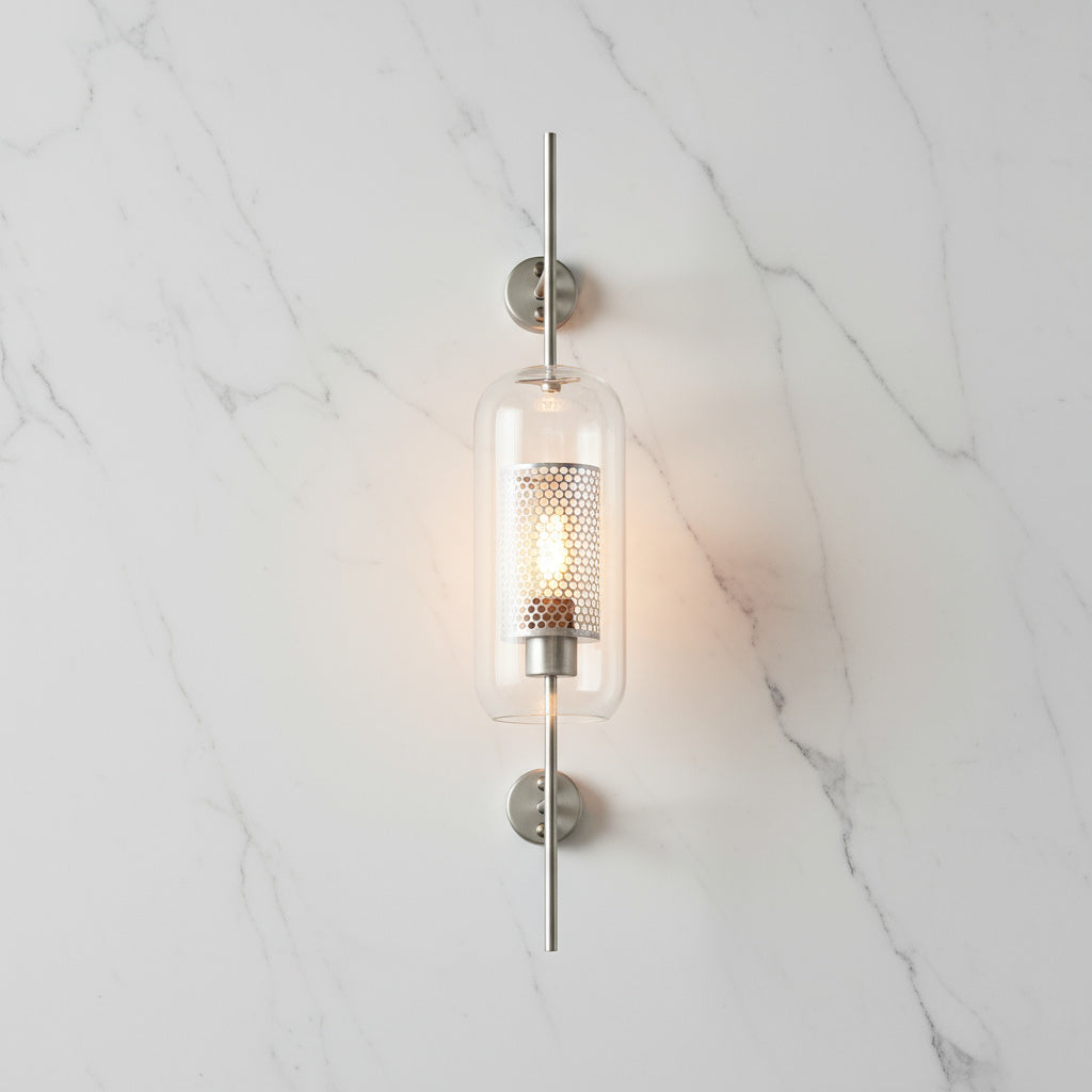 Alegria - Modern Glass Wall Lamp BO-HA Pipe Chrome