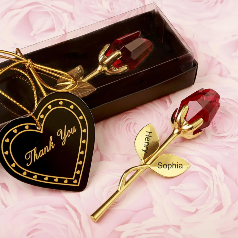 CrystalBloom – Romantic Personalized Rose Gift