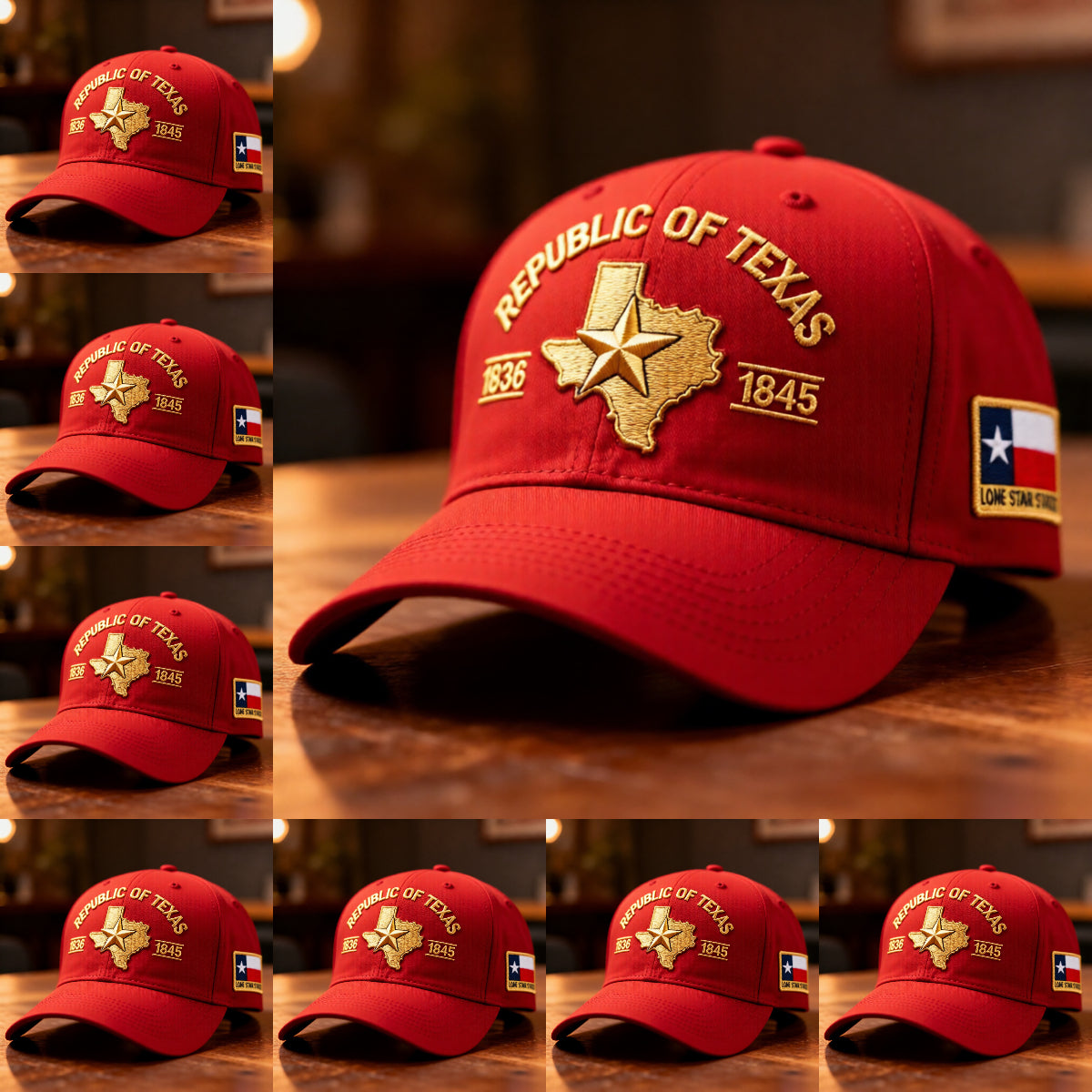 Republic of Texas Embroidered Hat