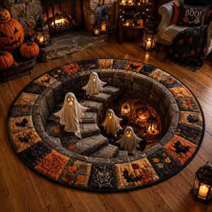 SpookyPortal – 3D Skeleton Vortex Halloween Rug