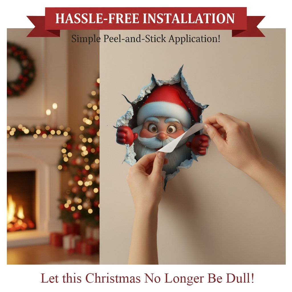 FestiveFun – 2D Creative Christmas Wall Stickers