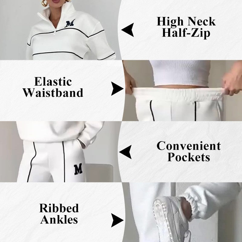 UrbanEase – Casual Line Sweatshirt 2-Piece Set