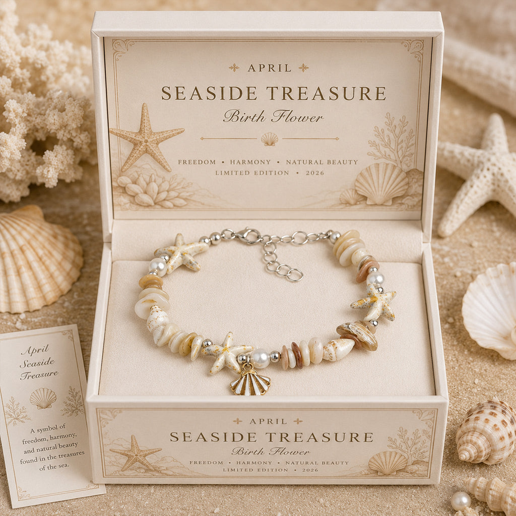 OceanGrace – Shell Pearl Aquamarine Choker