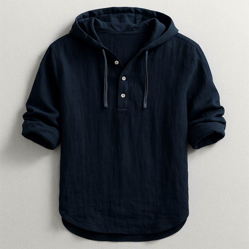 Coastline - Cotton-Linen Relaxed Fit Hoodie