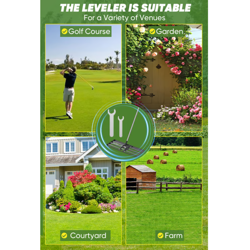 TurfTamer – Heavy Duty Lawn Leveling Rake