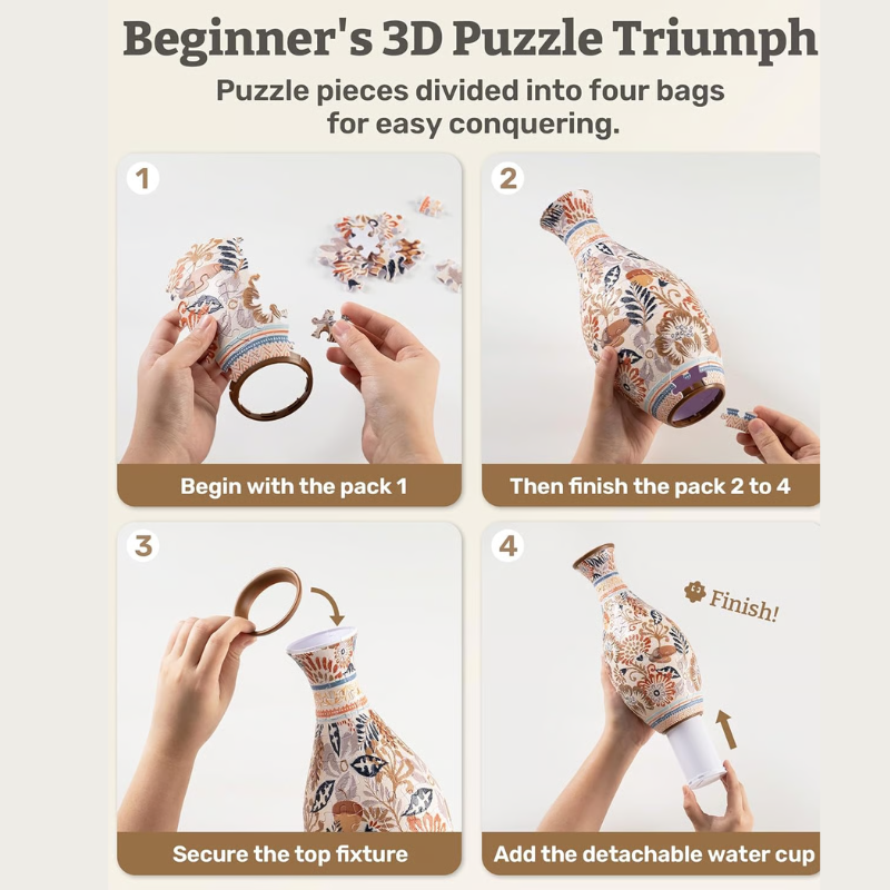 PuzzleBloom – 3D Puzzle Flower Vase