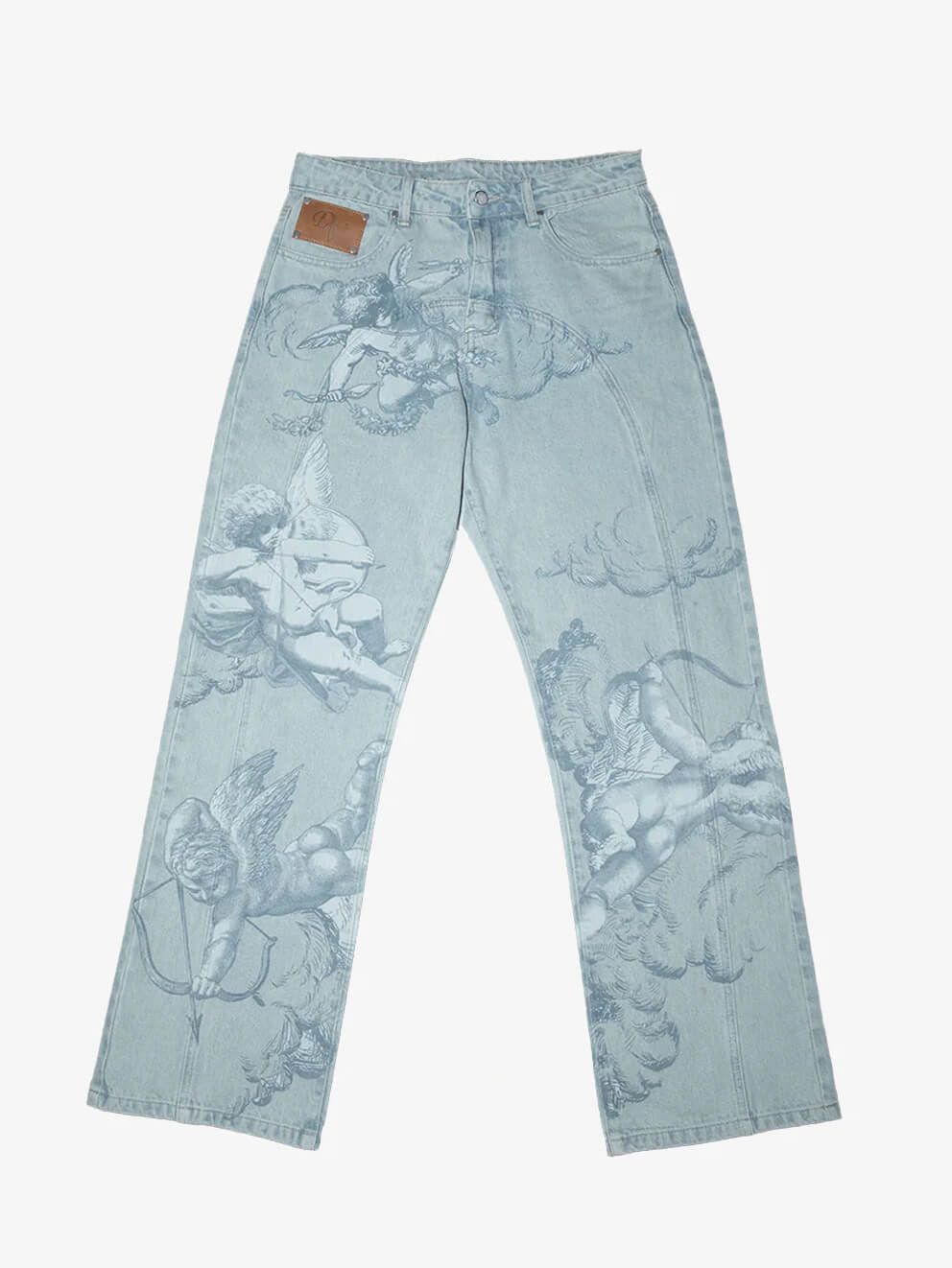 UrbanHeart - Washed Blue Street Jeans – Iconic Baggy Design