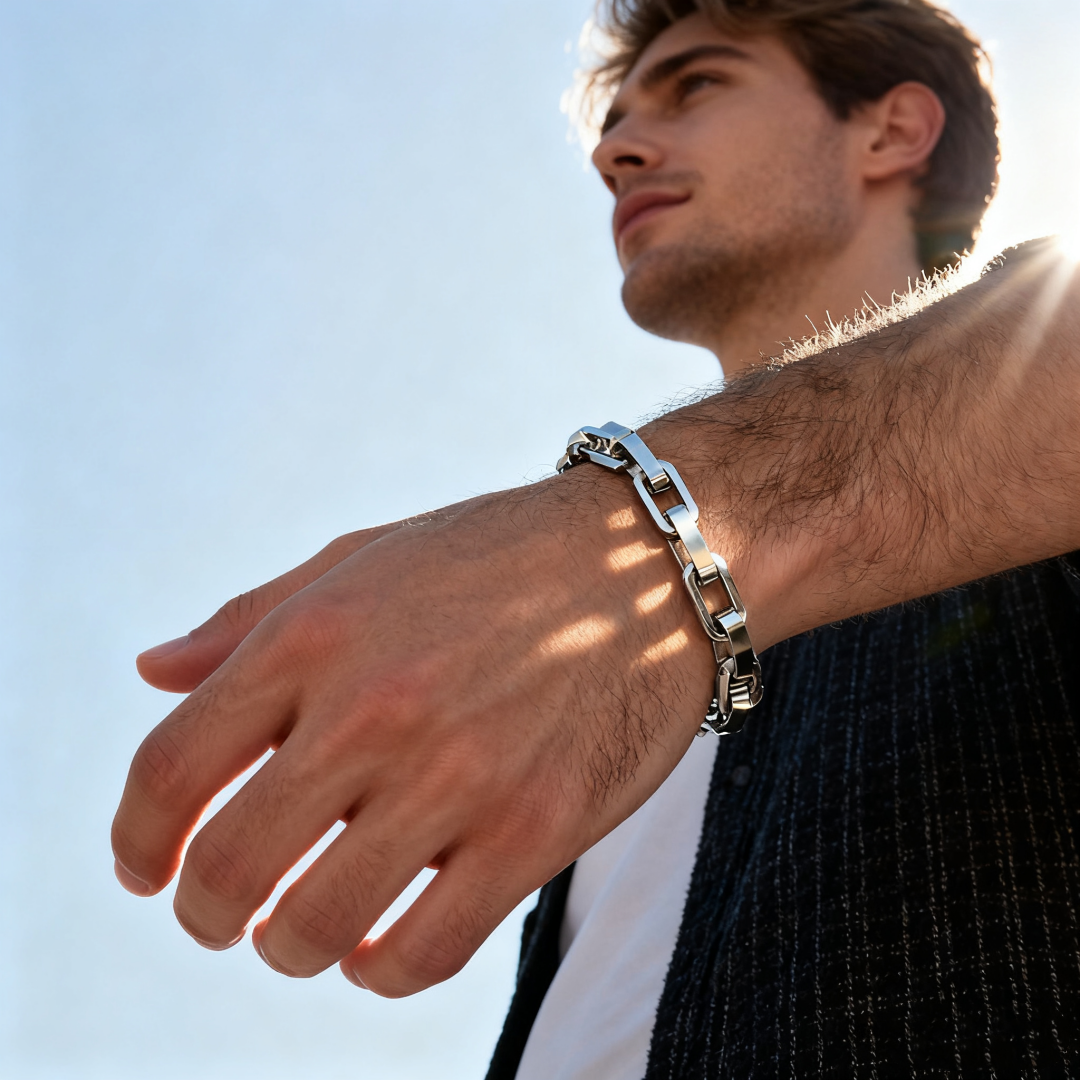 Eternum - Lifetime Titanium Square Link Jewelry