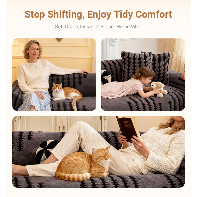 VeloraHome – Plush Sofa Cover