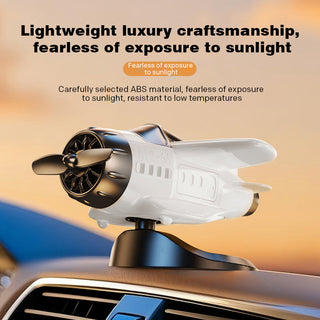 SkySpin – Retro Solar Airplane Dashboard Ornament