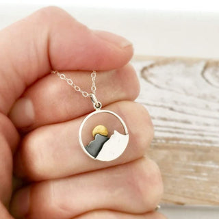 SummitStyle – Minimalist Mountain Charm Necklace