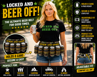 DrinkMate – Adjustable 6-Can Beverage Holster Belt