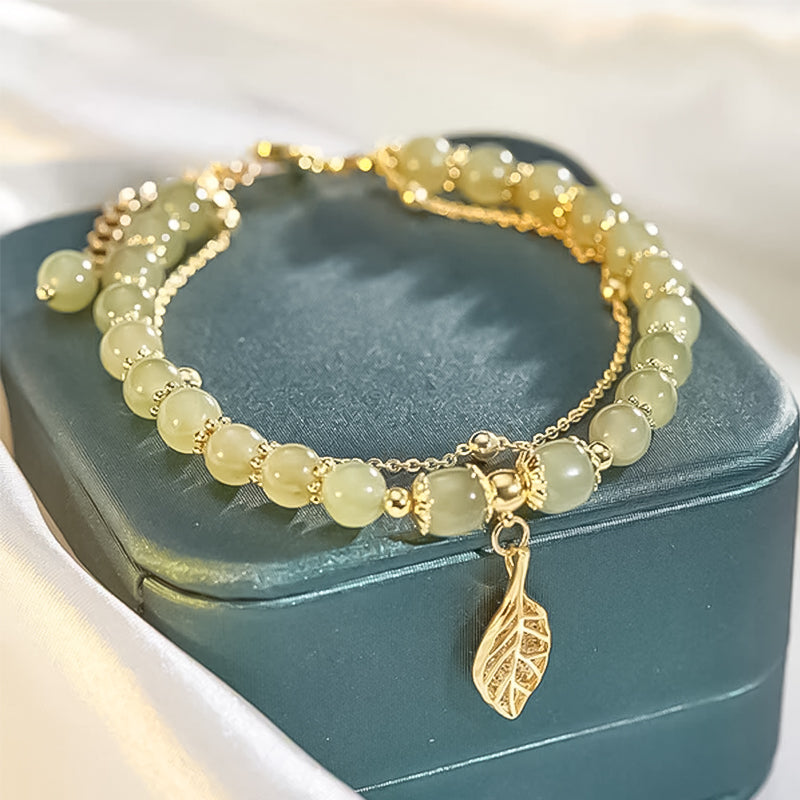 LeafLuxe – Hetian Jade Bracelet