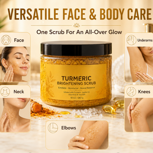 GlowAura – Turmeric Brightening Body Scrub