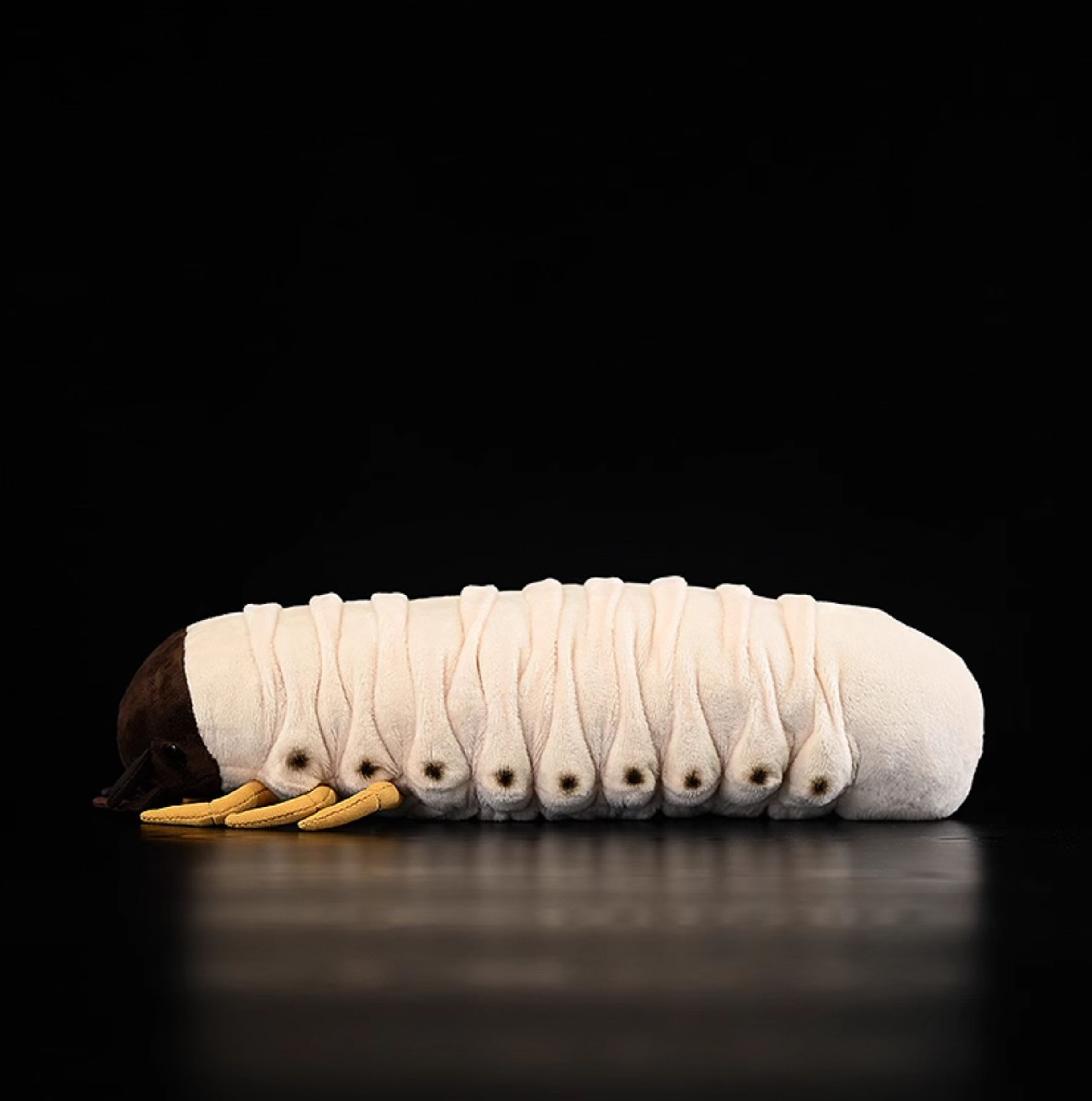 PlushGrub – Soft Stuffed White Larva Toy