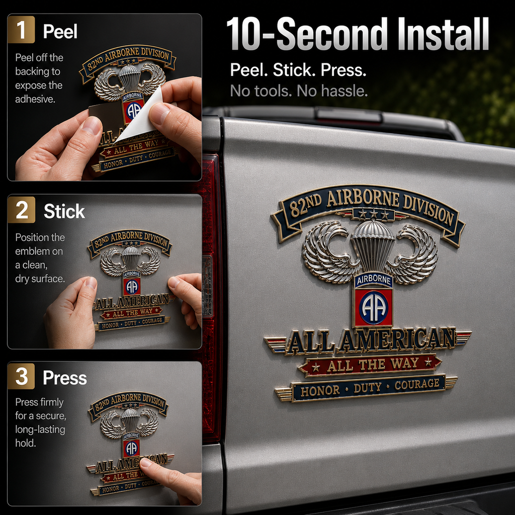 🏆Last Day Promo: 49% OFF! 🪂U.S. Army 82nd Airborne Division Tribute Metal Car Emblem