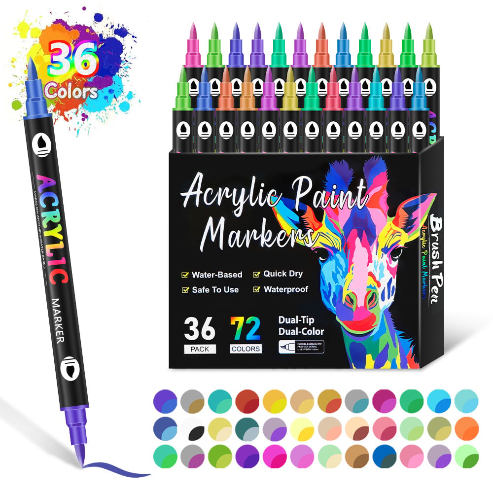 ColorCraft - Dual Tip Acrylic Marker for Precision Art
