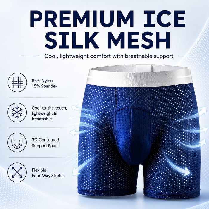 CoolGuard – Premium Ice Silk Leakproof Boxers