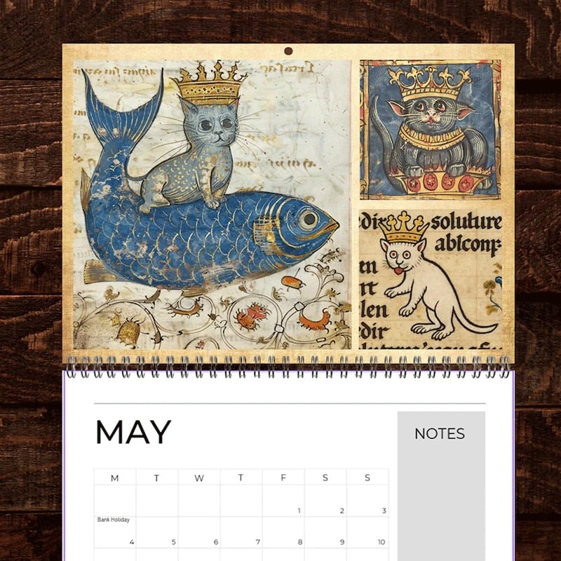 Meowjesty - A Medieval Cat Art Calendar 2026
